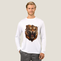 T-Shirt mit langem Arm und Grafik eines brüllenden