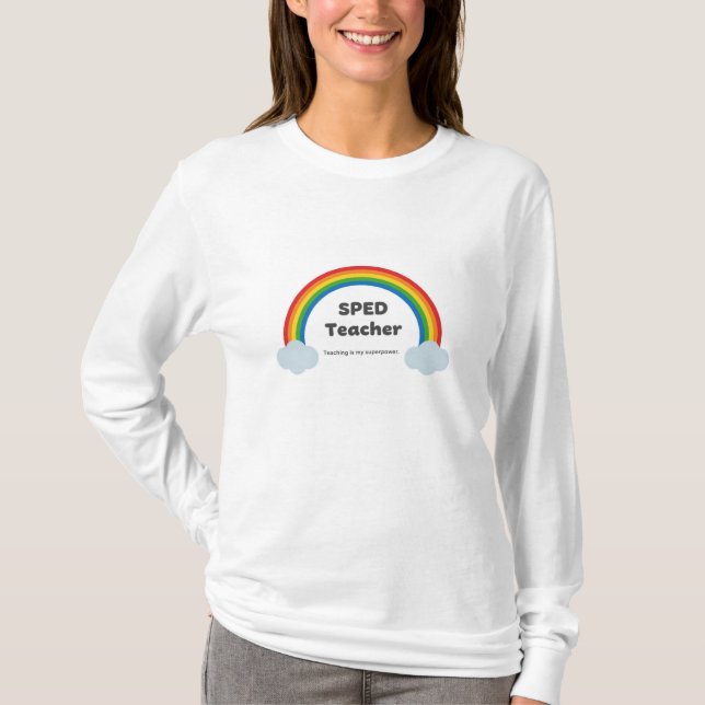 T-Shirt mit langen Ärmeln für Sped-Lehrer (Vorderseite)