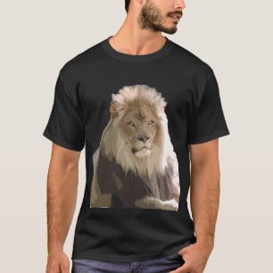 T-Shirt mit Löwe in einer natürlichen majestätisch