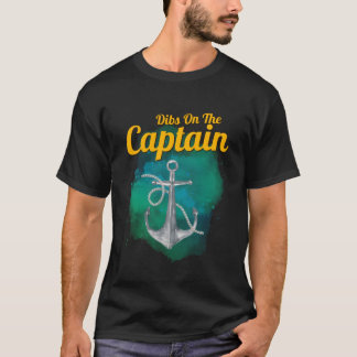 T-Shirt mit lustigem Bootspruch 'Dibs On The Capta