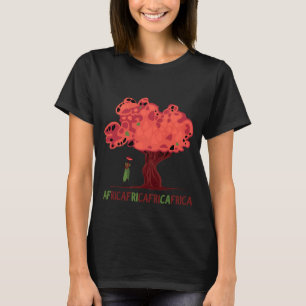 T-Shirt mit Mahagoni und Frauen aus Afrika