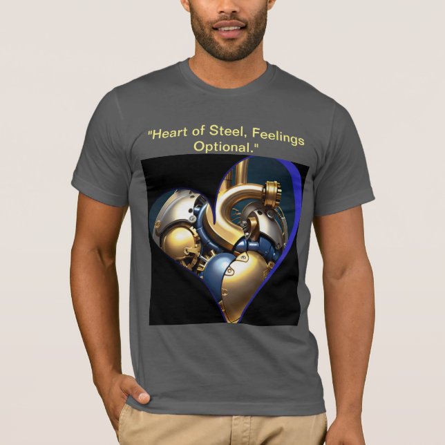 T - Shirt mit mechanischem Herzen (Vorderseite)