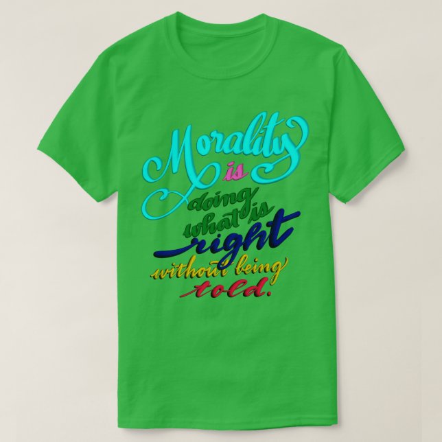 T-Shirt mit Moraldefinition (Design vorne)