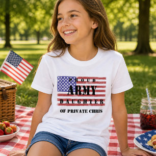 T-Shirt mit "Name des Elternteils stolze Armeetoch