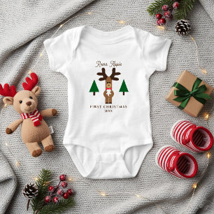 T-Shirt mit Namen des ersten Weihnachtsrentieres f Baby Strampler