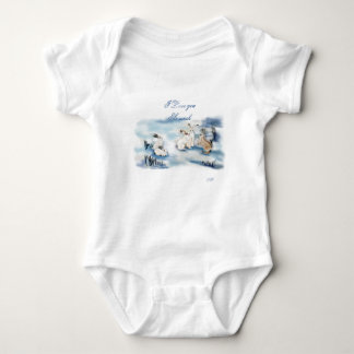 T-Shirt mit niedlichen Kaninchen, digitale Zeichnu Baby Strampler