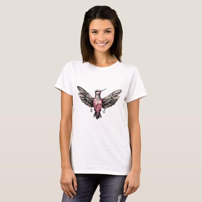 T - Shirt mit niedlicher Kolibri-Design (Vorne ganz)