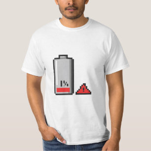 T-Shirt mit niedrigem Akku