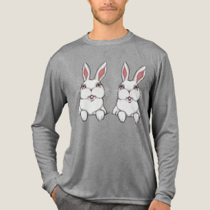 T-Shirt mit Osterhasen-Tasche Zwillingsshirt Tri-Blend Shirt