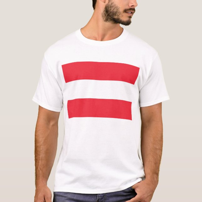 T Shirt mit österreichischer Flagge (Vorderseite)