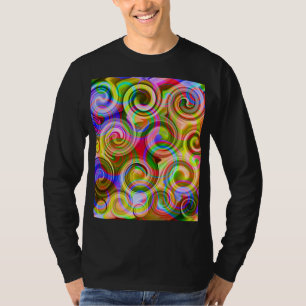 T-Shirt mit pastellfarbener geometrischer abstrakt