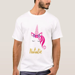 T-Shirt mit personalisiertem Namen für Mädchen Nat