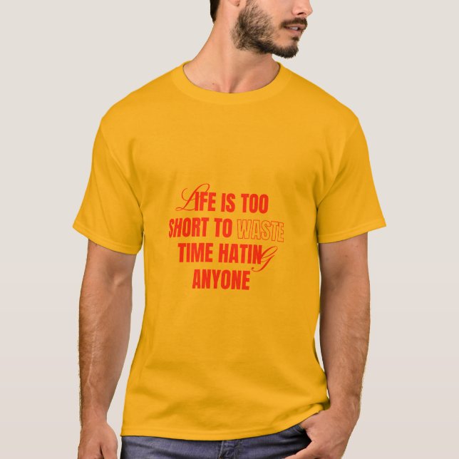T-Shirt mit positivem Denkansatz-Zitat (Vorderseite)