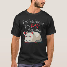 T-Shirt mit professionellem Prokrastinator darauf