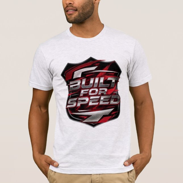 T-Shirt mit Racing Shield-Emblem "Built for Speed" (Vorderseite)