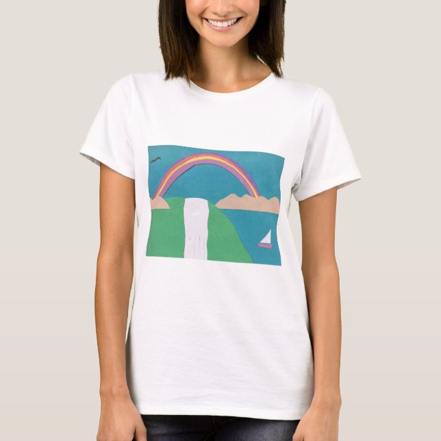 T - Shirt mit Regenbogendesign (Vorderseite)
