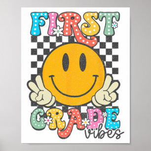 T-Shirt mit Retro-Lächeln für Lehrer und Kinder de Poster