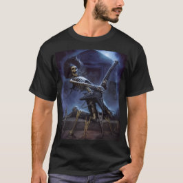 T-Shirt mit rockendem Skelett für Männer