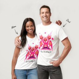 T-Shirt mit rosa Drachen