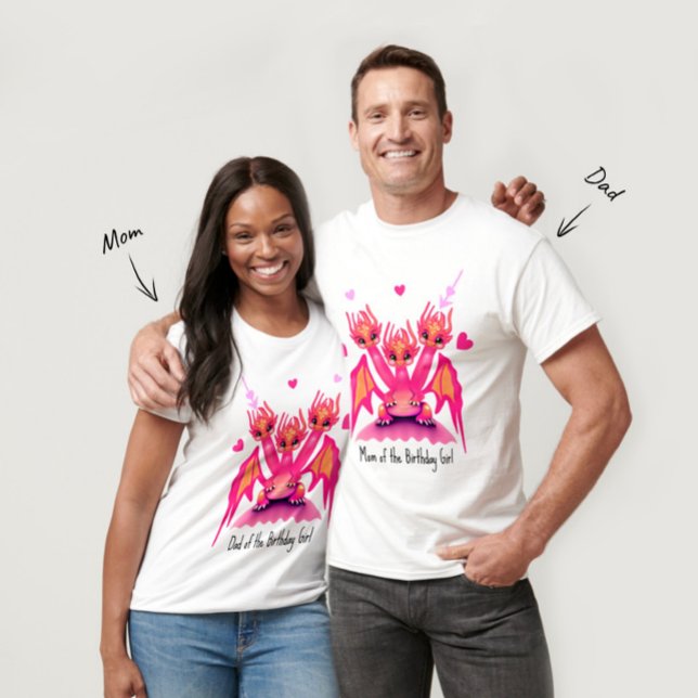 T-Shirt mit rosa Drachen (Von Creator hochgeladen)