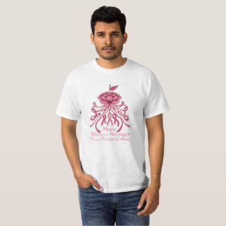 T-Shirt mit rosa Schleife und Brustkrebs-Typografi