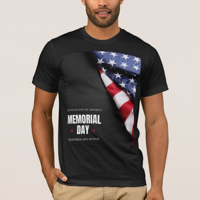 T-Shirt mit roter Flagge-Fotodesign (Vorderseite)