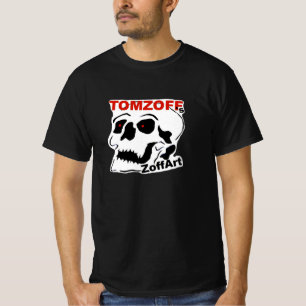 T-Shirt mit Schädel plus Text: "TOMZOFF's ZoffArt"