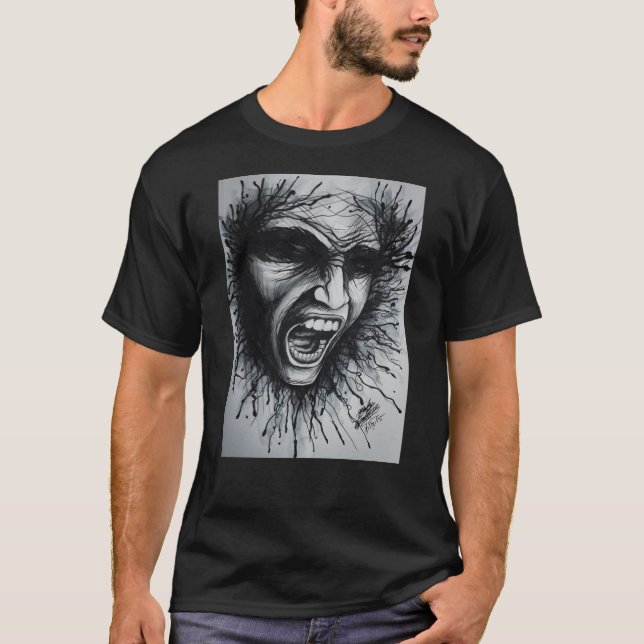 T - Shirt mit schäumender Oberfläche (Vorderseite)