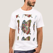 T - Shirt mit Schmetterlingsdesign und Eleganz in
