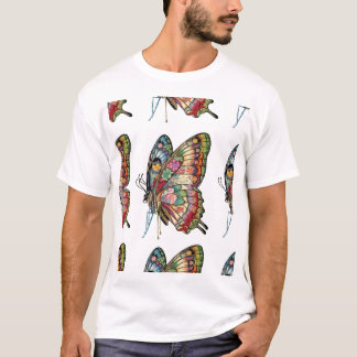 T - Shirt mit Schmetterlingsdesign und Eleganz in