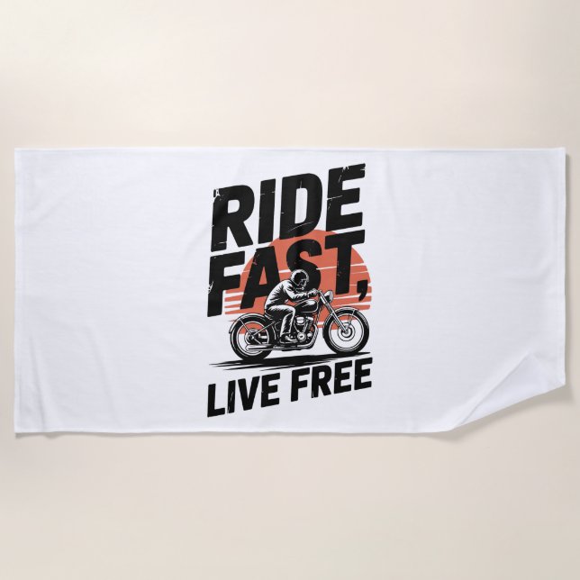 T - Shirt mit schnellem Live-Fahrrad Strandtuch (Vorderseite)