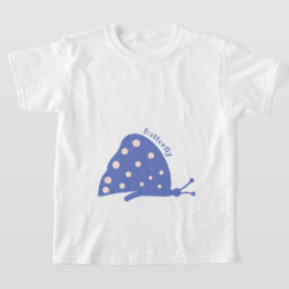 T-Shirt mit schönem minimalem blauen Schmetterling