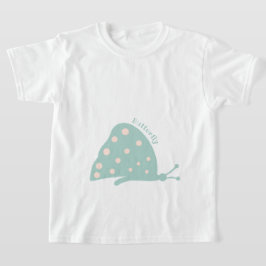 T-Shirt mit schöner minimaler grüner Schmetterling