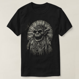 T - Shirt mit schwarzem und weißem Scratchboard