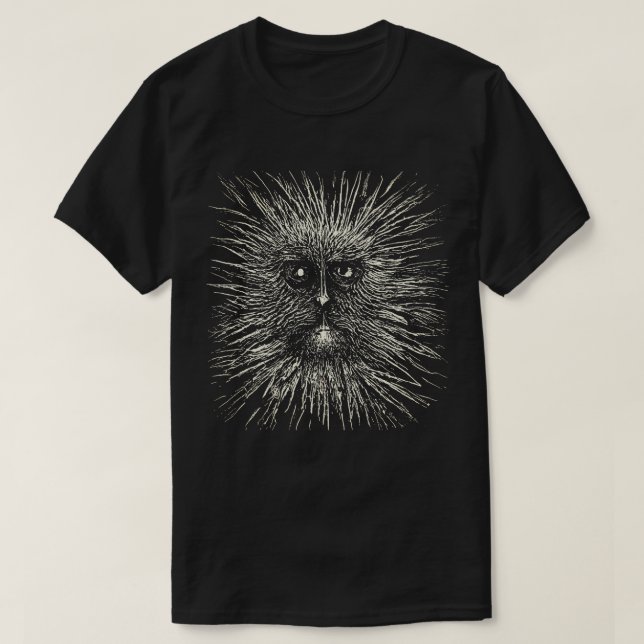 T - Shirt mit schwarzem und weißem Scratchboard (Design vorne)