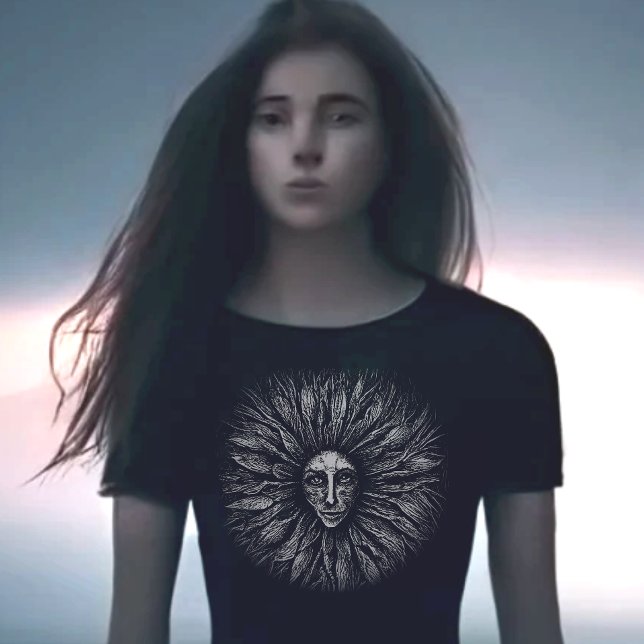 T - Shirt mit schwarzem und weißem Scratchboard (Von Creator hochgeladen)