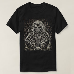 T - Shirt mit schwarzem und weißem Scratchboard