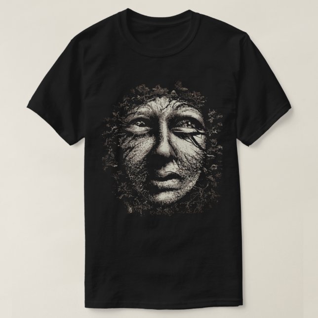 T - Shirt mit schwarzem und weißem Scratchboard (Design vorne)