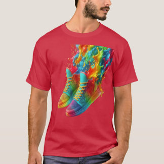 T-Shirt mit Sneakern