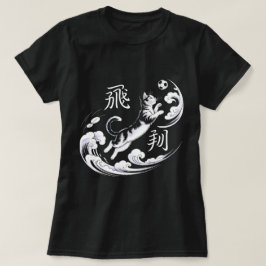 T-Shirt mit spielerischer japanischer Fußballkatze