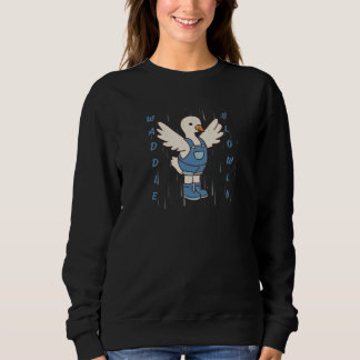 T-Shirt mit süßer Ente, die langsam watschelt Sweatshirt