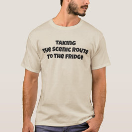 T-Shirt mit Text 'Die landschaftlich schöne Route