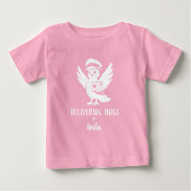T-Shirt mit Text 'Hugs liefern' Penny Post Maskott