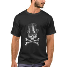 T-Shirt mit Totenkopf und Knochen
