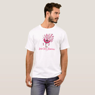T-Shirt mit Typografie zum Brustkrebs-Bewusstsein