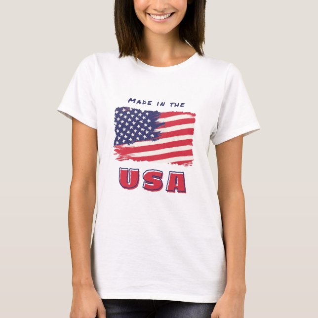 T - Shirt mit US-Flagge (Vorderseite)