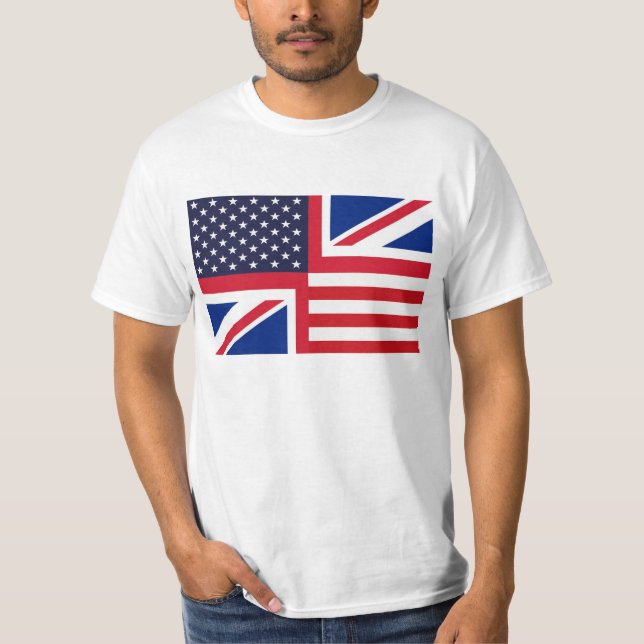 T - Shirt mit US Flagge und Gewerkschaft Jack (Vorderseite)