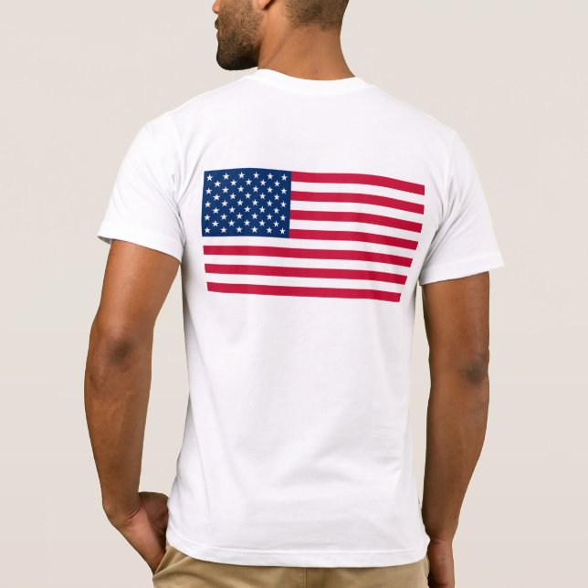 T - Shirt mit USA der US-Flagge (Rückseite)