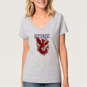 T-Shirt mit V-Ausschnitt für Damen