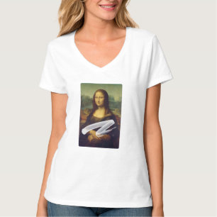 T-Shirt mit verkakter Mona Lisa